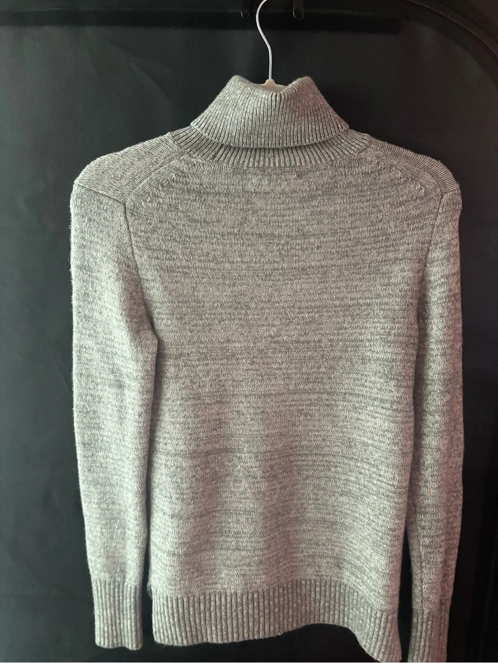 J. Crew Gray Space Dye Wool Blend Turtleneck Sweater